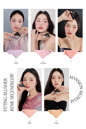 Ciltle Bütünleşen ve Pürüzsüzleştiren, Yumuşak Dokulu Allık MUZIGAE MANSION Fitting Blush (05 Find)