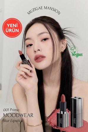 Pürüzsüz Görünüm Sunan Kadifemsi Ruj MUZIGAE MANSION Moodwear Blur Lipstick (001 Prime)