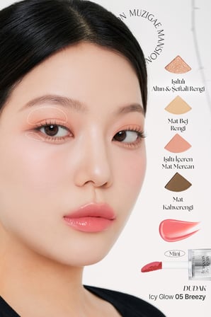 4'lü Far Paleti + Mini Boy Icy Glow (Set) MUZIGAE MANSION Twist Pot Eye Palette (02 Rich Coral)