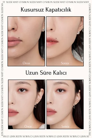 Kapatıcı, Mat Bitişli Cushion + Refill MUZIGAE MANSION Sleek Matt Cushion Set (No.25) SPF50+/PA++++