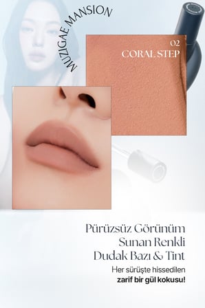 Renkli Dudak Bazı&Tint MUZIGAE MANSION Tie Up Cover Tint (02 Coral Step)