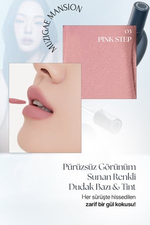 Renkli Dudak Bazı&Tint MUZIGAE MANSION Tie Up Cover Tint (03 Pink Step)