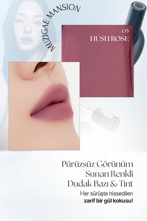 Renkli Dudak Bazı&Tint MUZIGAE MANSION Tie Up Cover Tint (05 Hush Rose)