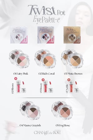 4'lü Far Paleti + Mini Boy Icy Glow (Set) MUZIGAE MANSION Twist Pot Eye Palette (03 Mute Brown)