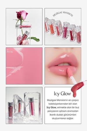 Uzun Süre Parlak Görünüm Sunan Lip Gloss MUZIGAE MANSION Icy Glow (01 Petal)