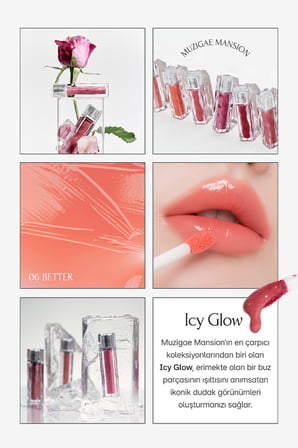 Uzun Süre Parlak Görünüm Sunan Lip Gloss MUZIGAE MANSION Icy Glow (06 Better)