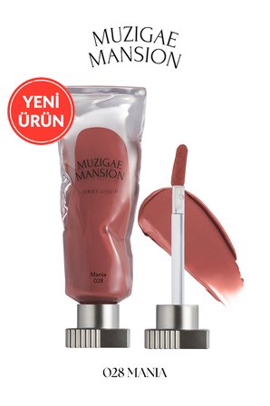 Gül Özlü, Kadife Bitiş Sunan, Nemlendirici ve Kalıcı Tint MUZIGAE MANSION Objet Liquid 028 Mania