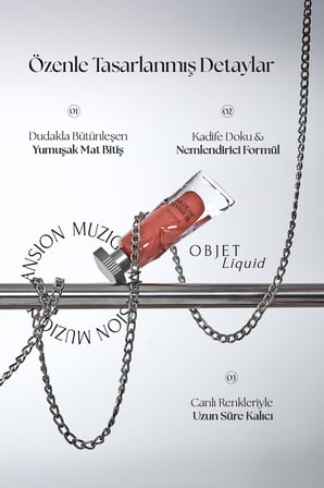 Gül Özlü, Kadife Bitiş Sunan, Nemlendirici ve Kalıcı Tint MUZIGAE MANSION Objet Liquid 033 Mocha