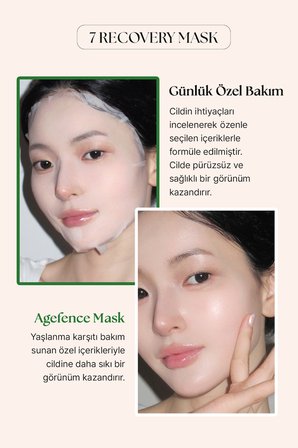 Yaşlanma Karşıtı Agefence Özlü Yaprak Maske MUZIGAE MANSION 7 Recovery Maskpack (Agefence Mask)