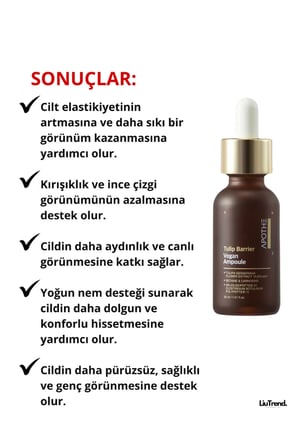 APOTHE Tulip Barrier Vegan Ampoule 30 ml Siyah lale ile bariyer ampul