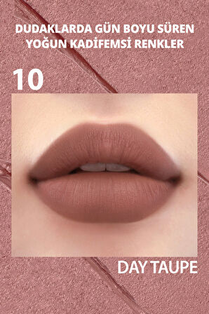 Yoğun Renk Pigmentli, Kadife Görünümlü Ruj Peripera Ink Velvet Intense Stick (010 Day Taupe)