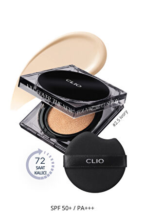 Kalıcı Kapatıcı Cushion Clio Kill Cover The New Founwear Cushion +Refill (2.5 Ivory) SPF50+ PA+++