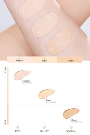 Yoğun Nem ve Işıltı Veren Cushion Clio Kill Cover Mesh Glow Cushion+Refill (3 Linen) Spf50+PA++++