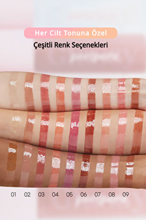 Dudaklara Dolgun, Pürüzsüz Işıltı Sunan Gloss Peripera Ink Glasting Lip Gloss (3 Chilling Rosy)