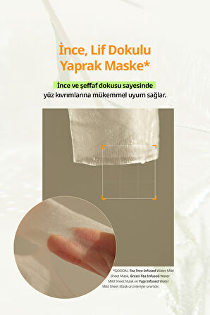 Canlı ve Aydınlık Görünüm Sunan Yaprak Maske GOODAL Yuja Infused Water Mild Sheet Mask