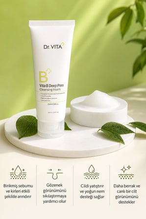 Dr. Vita Vita B Deep Pore Cleansing Foam Makyaj Köpüğü 100 ml