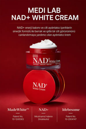 Medilab NAD+ White Cream Vücut Nemlendirici Krem 50ml Aydınlatıcı Melazma Bakımı