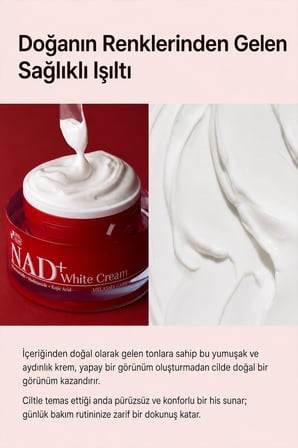 Medilab NAD+ White Cream Vücut Nemlendirici Krem 50ml Aydınlatıcı Melazma Bakımı