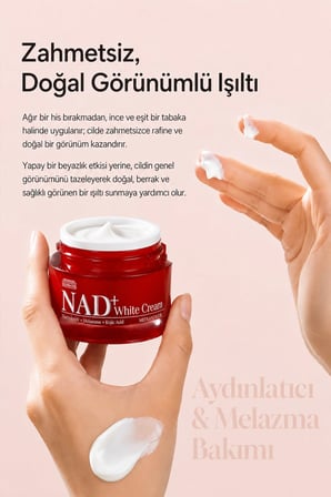 Medilab NAD+ White Cream Vücut Nemlendirici Krem 50ml Aydınlatıcı Melazma Bakımı