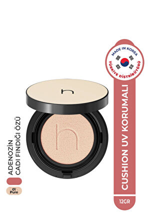 Uzun Süre Kalıcı, Doğal Bitişli Kore Zero Fit Cushion Fondöten Spf50 Pa Güneş Koruyucu 12g Pure