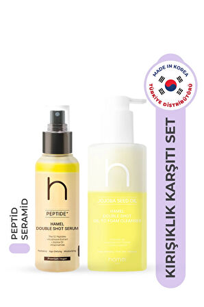 Peptit ve Seramid İçerikli Sıkılaştırıcı ve Yenileyici Kore Bakım Seti-Temizleyici & Mist Serum