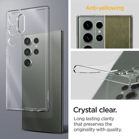 Galaxy S23 Ultra Kılıf, Spigen Liquid Crystal 4 Tarafı Tam Koruma - TEŞHİR