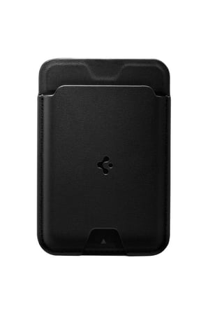 Spigen Apple MagSafe iPhone 15 / iPhone 14 / iPhone 13 / iPhone 12 Serisi için 3 Kart Hazneli Cüzdan Valentinus Black - TEŞHİR