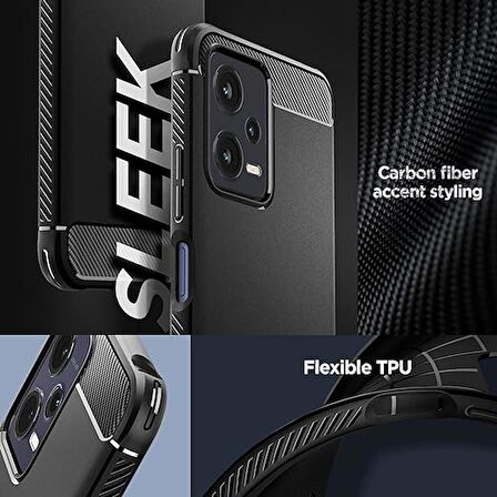 Spigen POCO X5 5G / Redmi Note 12 5G Kılıf Rugged Armor Matte Black