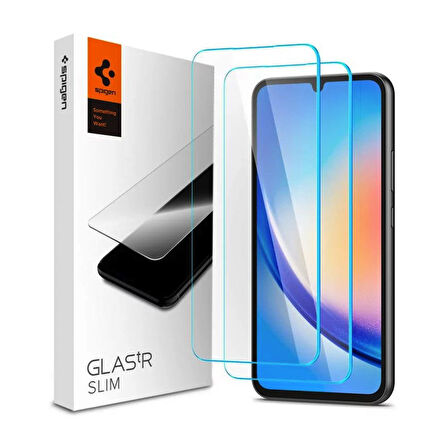 Galaxy A34 5G Cam Ekran Koruyucu, Spigen Glas.tR Slim (2 Adet)