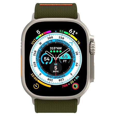 Apple Watch Serisi (49mm/45mm/44mm/42mm) Kayış Kordon, Spigen Watch Band Lite Fit Ultra