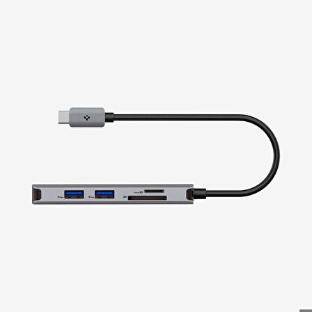 Spigen ArcDock 100W PD 3.0 / 8 in 1 USB-C Multi Hub / Çoklayıcı / Dönüştürücü Şarj Cihazı 8 Port / 4k 60hz / Ethernet 1Gbps / Macbook Space Gray PD2303