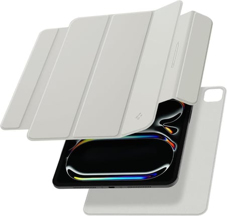Spigen iPad Pro 13\'\' (2024) Kılıf Air Skin Folio OneTap Metal Ring MagFit Gray - Teşhir