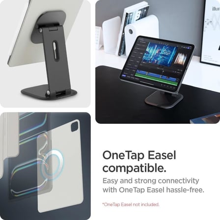 Spigen iPad Pro 13\'\' (2024) Kılıf Air Skin Folio OneTap Metal Ring MagFit Gray - Teşhir
