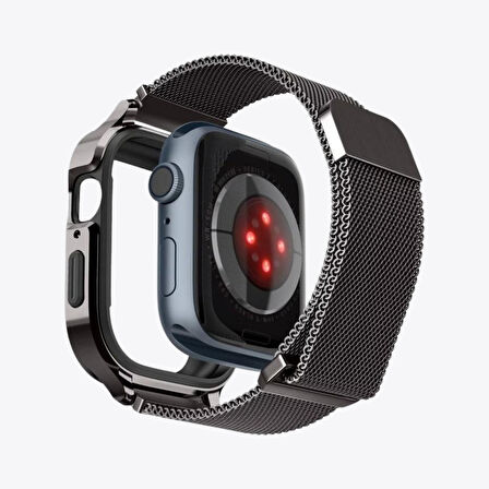 Apple Watch Serisi (38 mm/40 mm/41 mm) ile Uyumlu Kılıf, Spigen Metal Fit