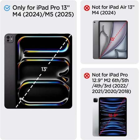 Spigen iPad Pro 13'' M5 (2025) 13'' M4 (2024) Kılıf Air Skin Pro Gray - Outlet