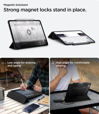Spigen iPad Pro 11'' M5 (2025) / 11'' M4 (2024) Kılıf Rugged Armor Pro Black - Outlet