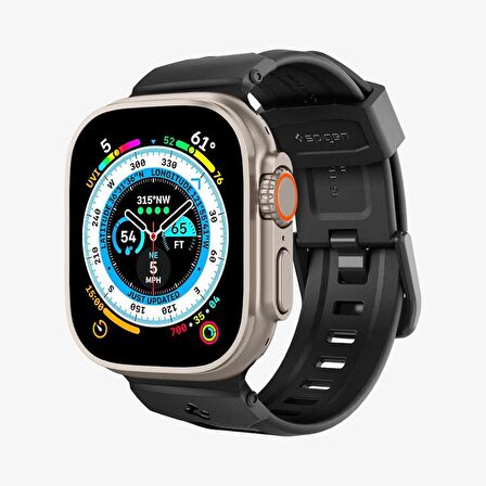 Apple Watch Serisi (45mm / 44mm / 42mm / Ultra 49mm / Ultra2 49mm)  ile Uyumlu Kayış Kordon, Spigen Rugged Ultra Band