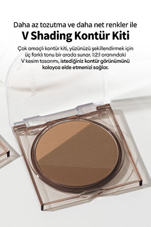 Doğal Görünüm Sunan 3’lü Kontür Kiti PERIPERA V Shading (002 Deep Brown)