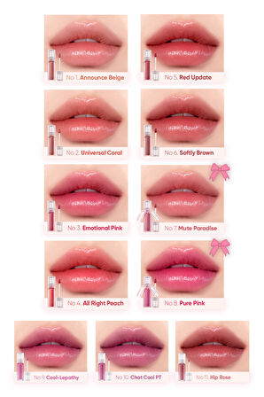 Doğal Tonlarda, Uzun Süre Kalıcı, Işıltılı Tint PERIPERA Water Bare Tint (05 Red Update)