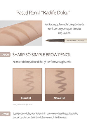 İnce Ve Kalın Çizim Sunan, Fırçalı Kaş Kalemi CLIO Sharp So Simple Brow Pencil (01 Taupe Gray)
