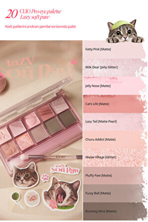 Çok Fonksiyonlu Far Paleti Clio Pro Eye Palette (20 Lazy Soft Paw)(Koshort in Seoul Limited)