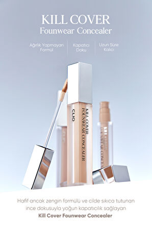 Yoğun Kapatıcılık Sağlayan Concealer Clio Kill Cover Founwear Concealer (2 Lingerie)