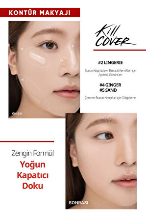 Yoğun Kapatıcılık Sağlayan Concealer Clio Kill Cover Founwear Concealer (4 Ginger)