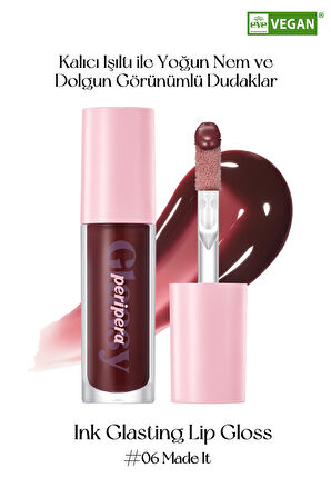 Dudaklara Dolgun ve Işıltılı Görünüm Sunan Gloss Peripera Ink Glasting Lip Gloss (6 Made it)