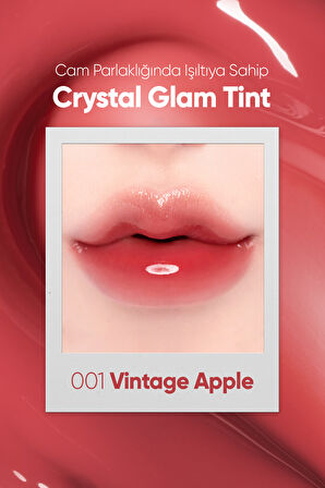 Yapışkanlık Hissi Vermeyen Yoğun Işıltılı Tint Clio Crystal Glam Tint (01 Vintage Apple)