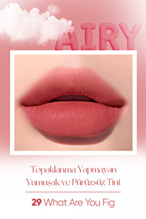 Uzun Süre Kalıcı ve Hafif Formüllü, Kadife Bitişli Tint Peripera Ink Airy Velvet(29What Are You Fig)