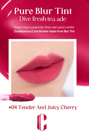 Blur Efekti Sunan Tint Clio Pure Blur Tint (04 Tender And Juicy Cherry) (Dive Fruits Tea Ade)