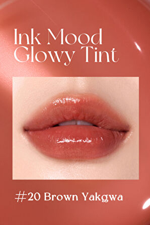 Kalıcı, Pigmentli, Parlak Bitişli Tint PERIPERA Ink Mood Glowy Tint 20 Brown Yakgwa (Honey K-Ookie)