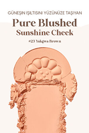 Sebum Dengeleyici Toz Allık Peripera Pure Blushed Sunshine Cheek (23 Yakgwa Brown)(Honey K-Ookie)