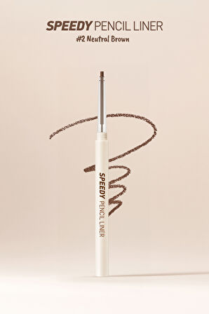 Suya Dayanıklı Kolay Kullanım Sunan Göz Kalemi Peripera Speedy Pencil Liner (2 Neutral Brown)